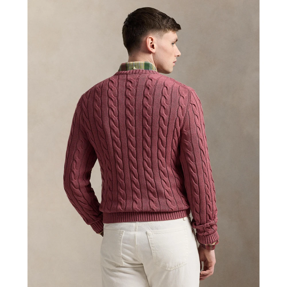 Βαμβακερό πουλόβερ με πλέξη κοτσίδα Polo Ralph Lauren