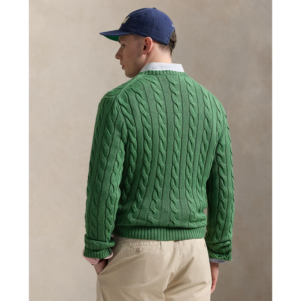 Βαμβακερό πουλόβερ με πλέξη κοτσίδα Polo Ralph Lauren