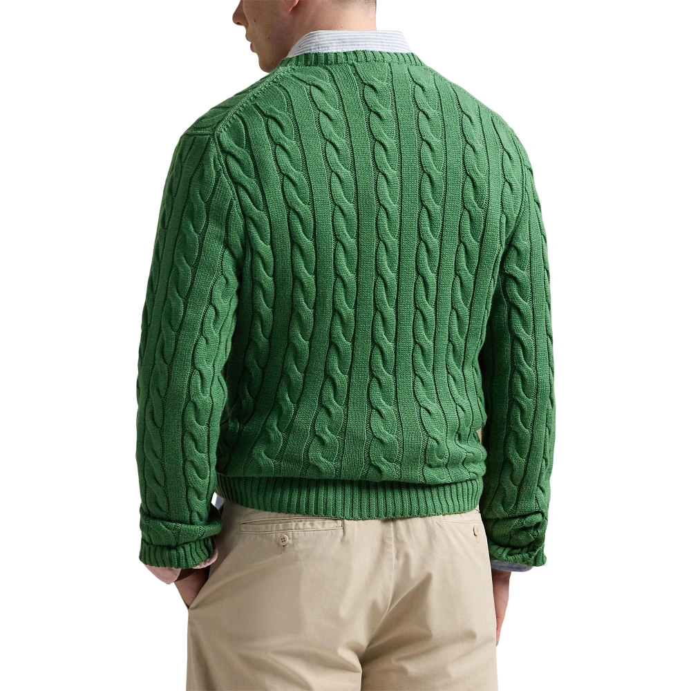 Βαμβακερό πουλόβερ με πλέξη κοτσίδα Polo Ralph Lauren