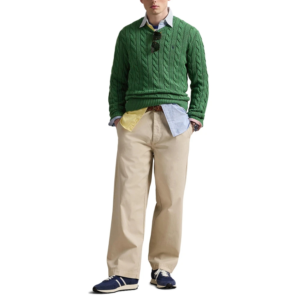 Βαμβακερό πουλόβερ με πλέξη κοτσίδα Polo Ralph Lauren