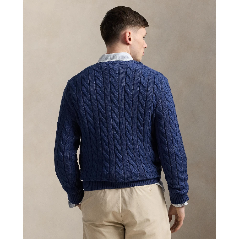 Βαμβακερό πουλόβερ με πλέξη κοτσίδα Polo Ralph Lauren
