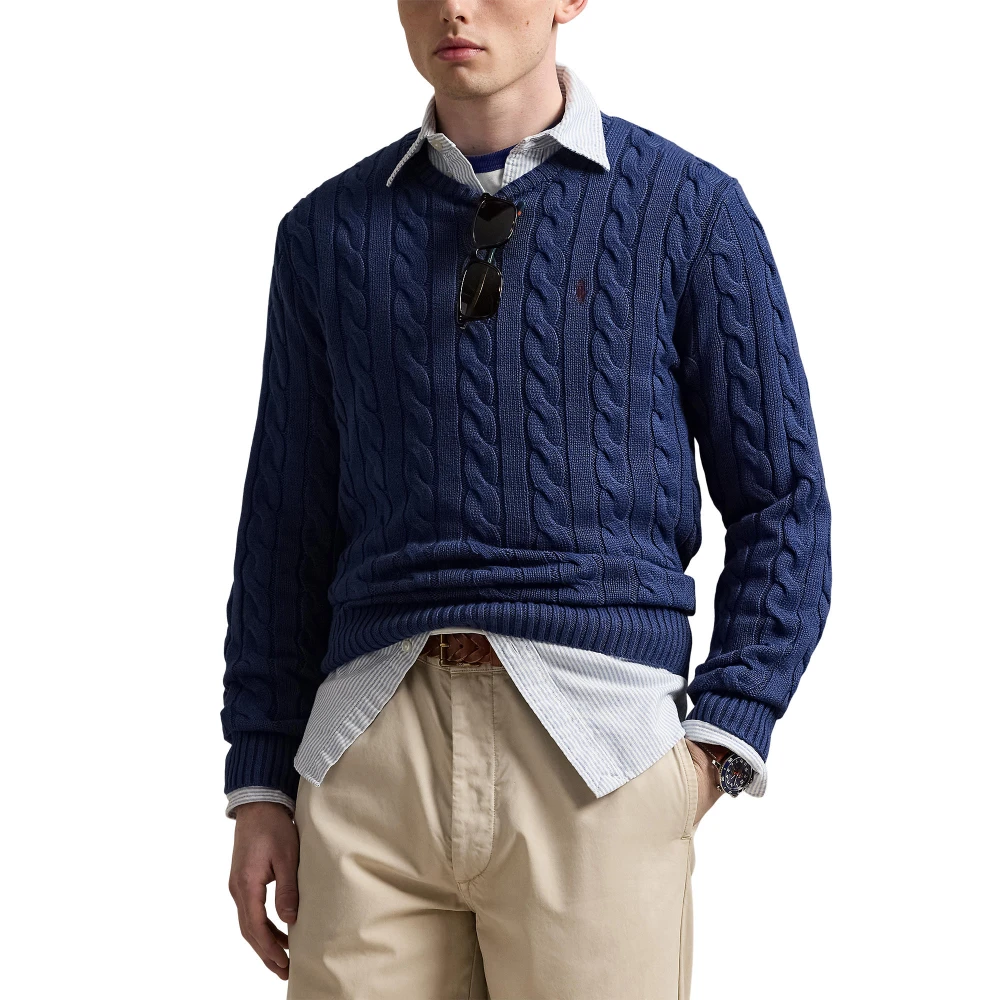 Βαμβακερό πουλόβερ με πλέξη κοτσίδα Polo Ralph Lauren