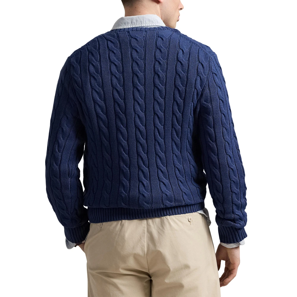 Βαμβακερό πουλόβερ με πλέξη κοτσίδα Polo Ralph Lauren