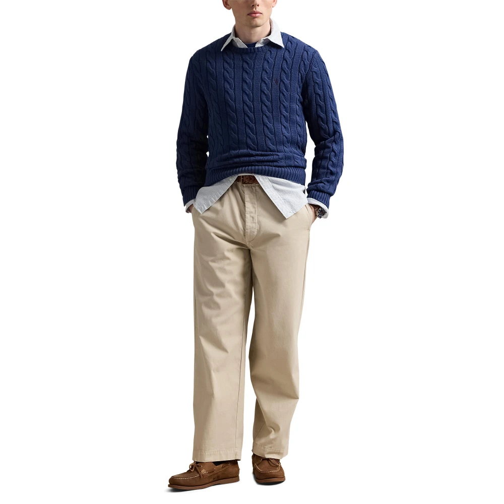 Βαμβακερό πουλόβερ με πλέξη κοτσίδα Polo Ralph Lauren