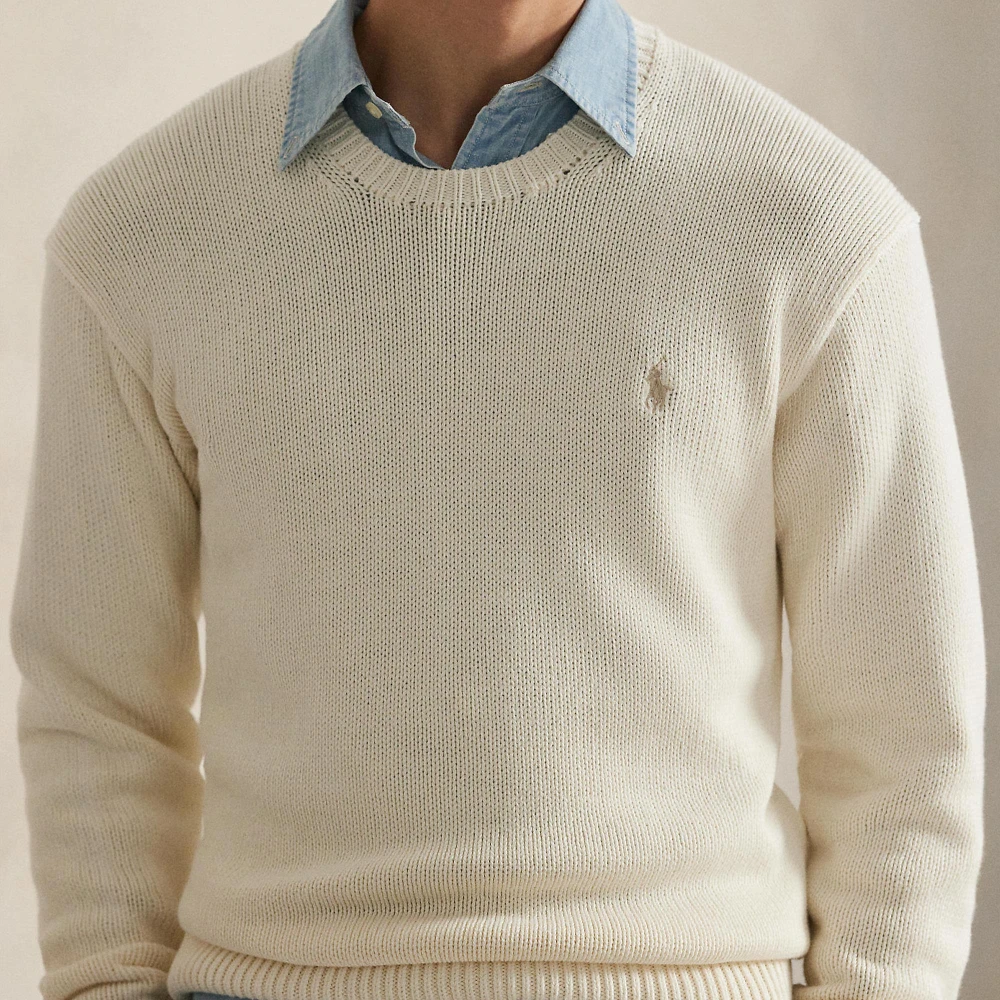 Πλεκτή μπλούζα από βαμβάκι Polo Ralph Lauren.