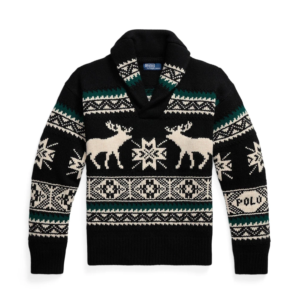 Πλεκτή μπλούζα με σχέδιο ελάφι Polo Ralph Lauren.