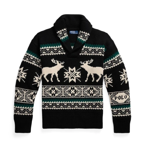 Πλεκτή μπλούζα με σχέδιο ελάφι Polo Ralph Lauren.