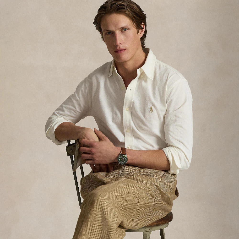 Πουκάμισο από πολύ ελαφρύ διχτυωτό ύφασμα Polo Ralph Lauren