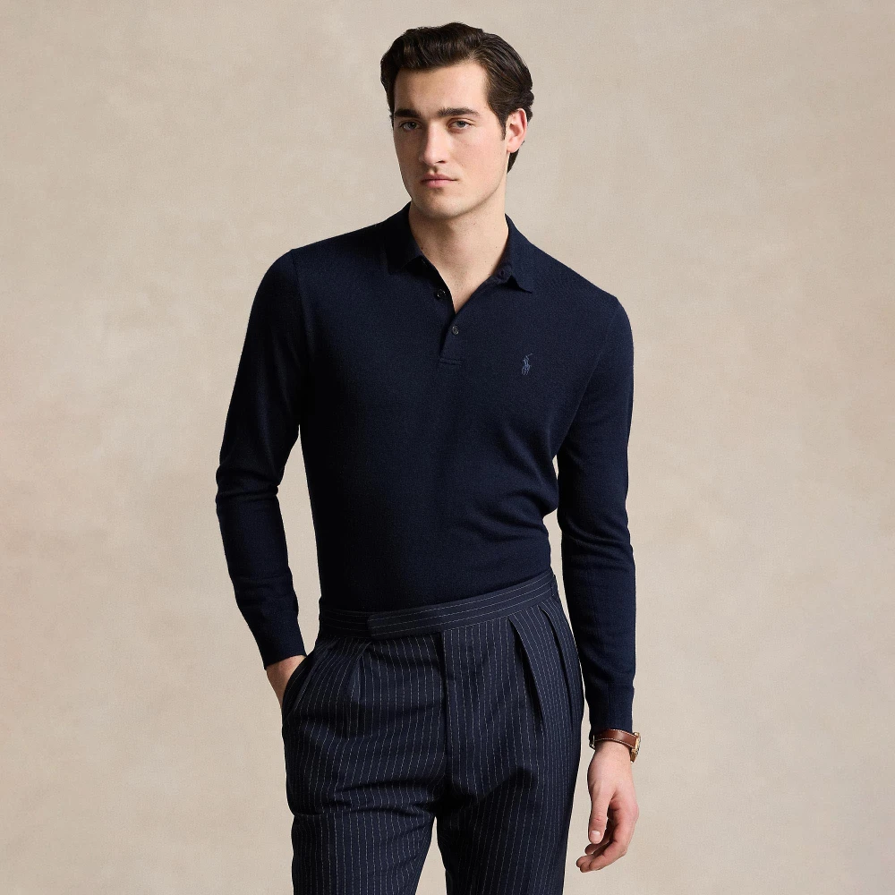 Μάλλινο πουλόβερ με γιακά Polo Polo Ralph Lauren