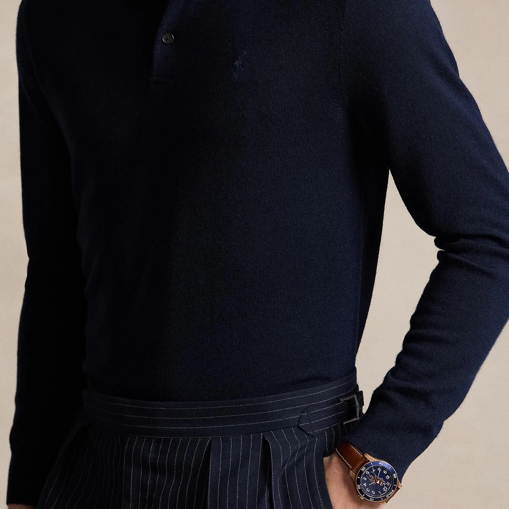 Μάλλινο πουλόβερ με γιακά Polo Polo Ralph Lauren