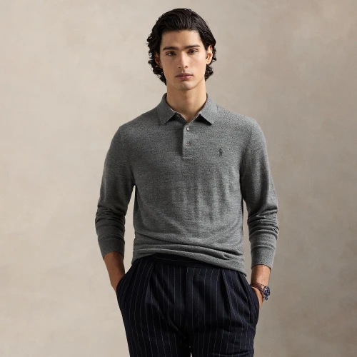 Μάλλινο πουλόβερ με γιακά Polo Polo Ralph Lauren