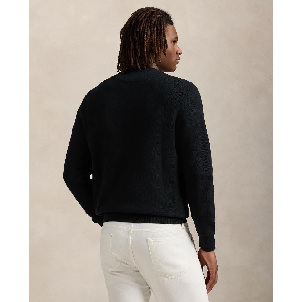 Πλεκτή μπλούζα με βαμβάκι σε ύφανση mesh Polo Ralph Lauren
