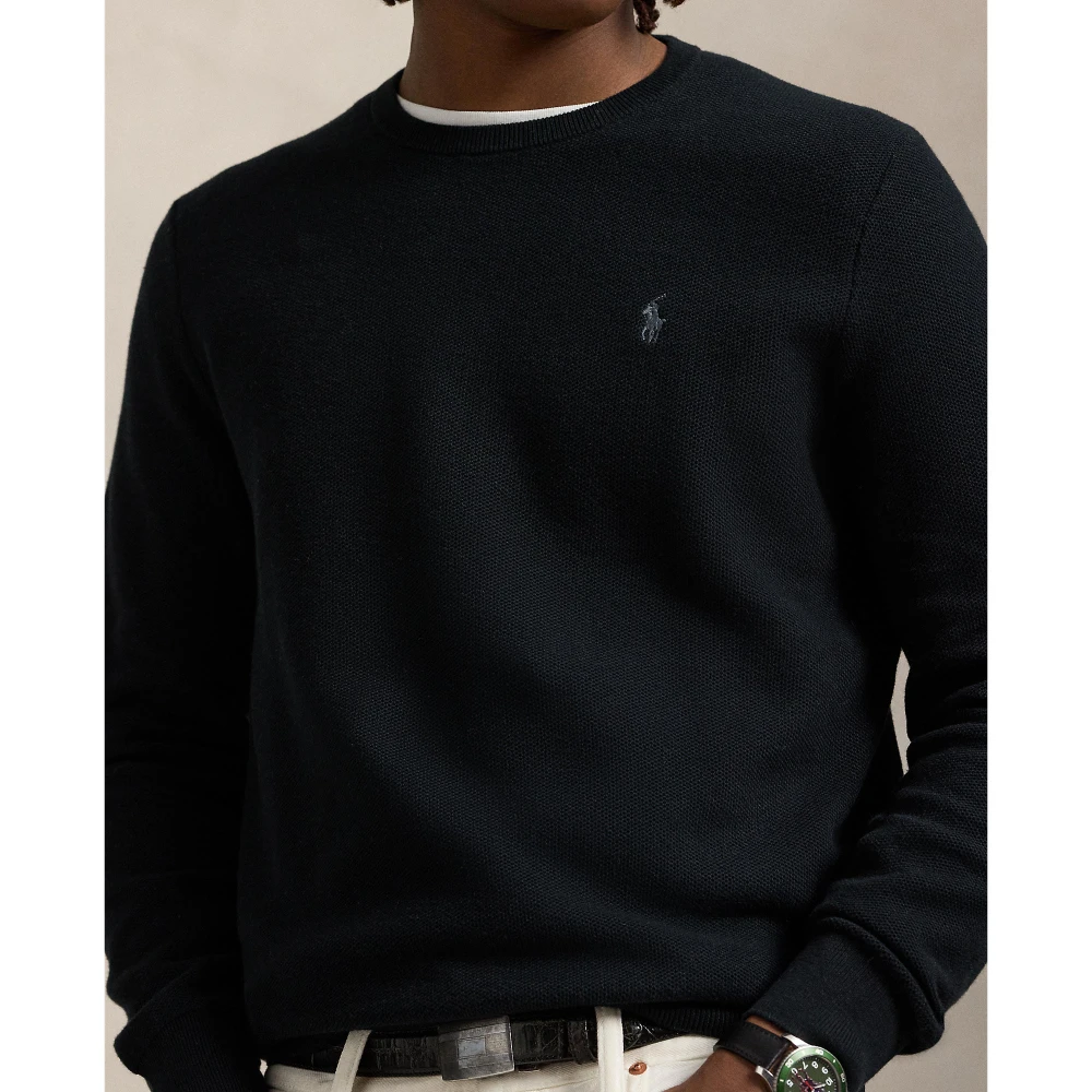 Πλεκτή μπλούζα με βαμβάκι σε ύφανση mesh Polo Ralph Lauren