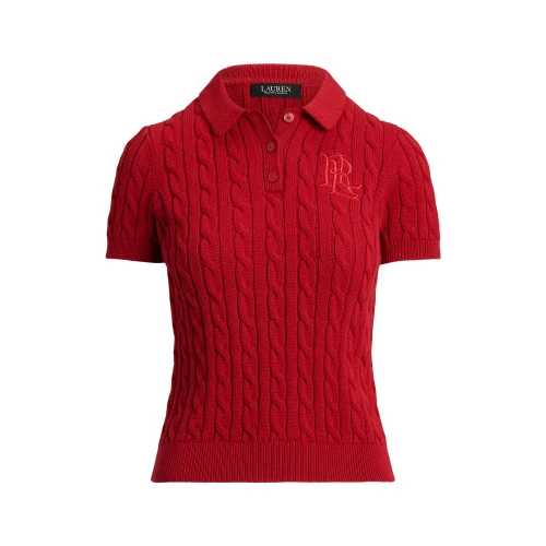 Πλεκτή Μπλούζα Polo από Βαμβάκι Polo Polo Ralph Lauren