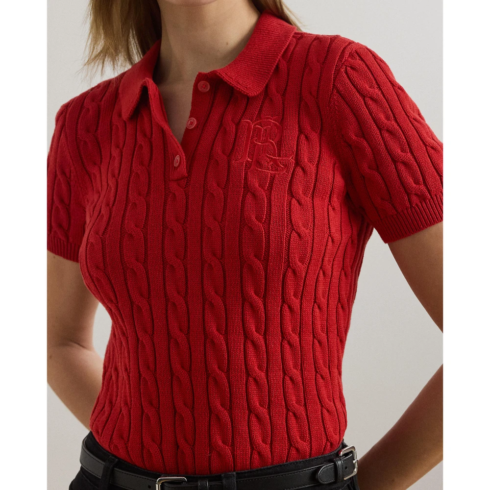 Πλεκτή Μπλούζα Polo από Βαμβάκι Polo Polo Ralph Lauren