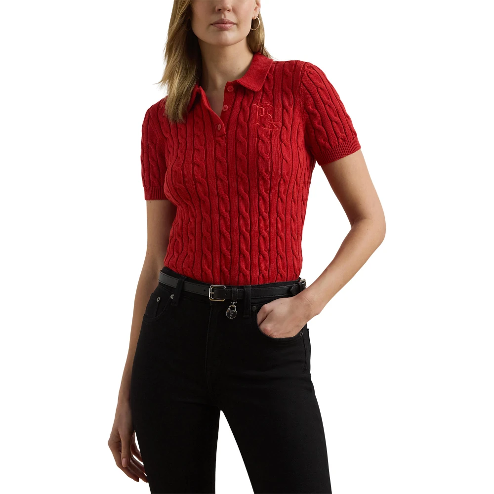 Πλεκτή Μπλούζα Polo από Βαμβάκι Polo Polo Ralph Lauren