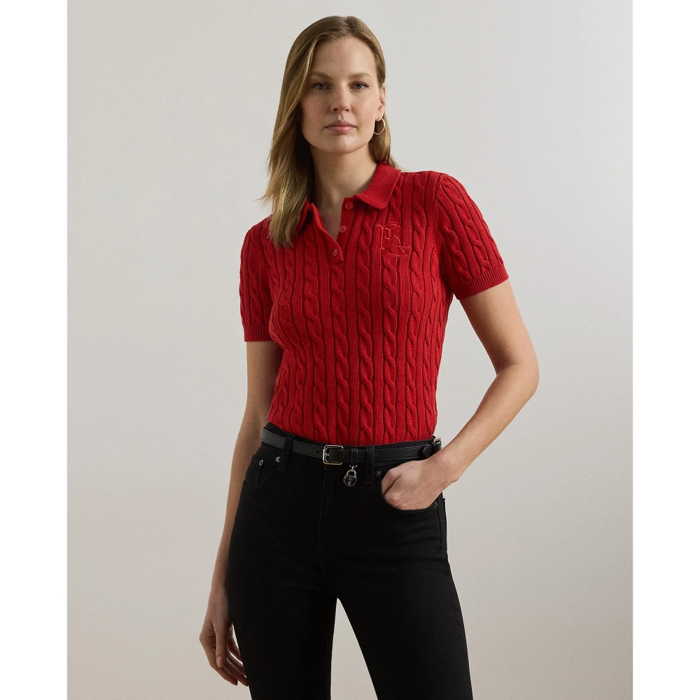 Πλεκτή Μπλούζα Polo από Βαμβάκι Polo Polo Ralph Lauren