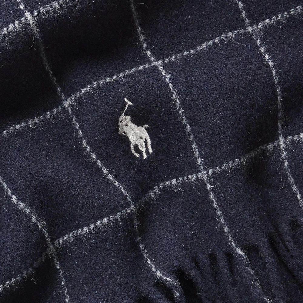 Κασκόλ από μείγμα μαλλιού με καρό Polo Polo Ralph Lauren