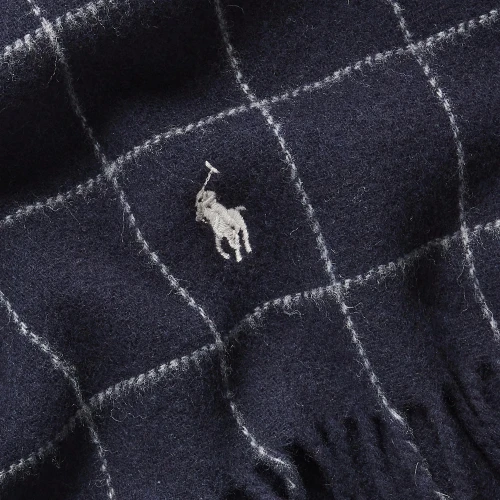 Κασκόλ από μείγμα μαλλιού με καρό Polo Polo Ralph Lauren