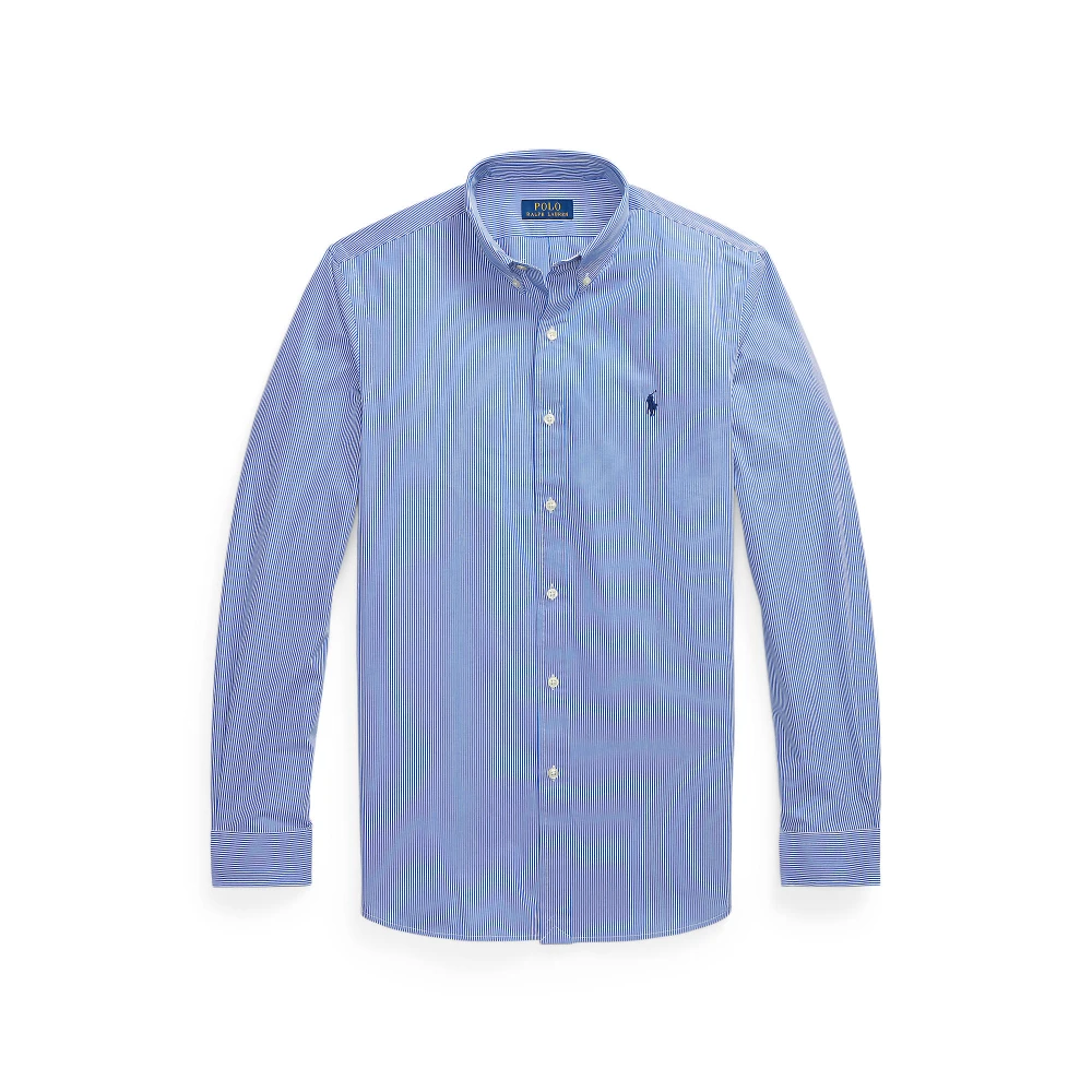 Πουκάμισο Slim Fit Ριγέ από Ελαστικό Ποπλίνα Polo Ralph Lauren