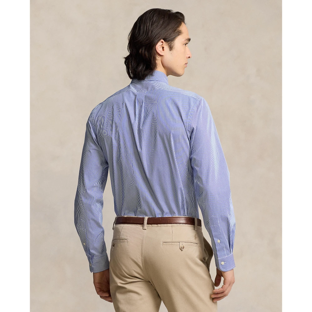 Πουκάμισο Slim Fit Ριγέ από Ελαστικό Ποπλίνα Polo Ralph Lauren