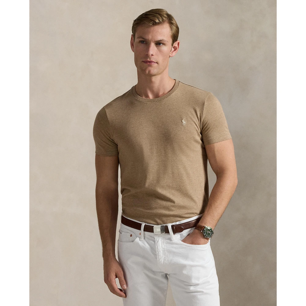 Custom Slim Fit Jersey T-shirt με στρογγυλή λαιμόκοψη Polo Ralph Lauren