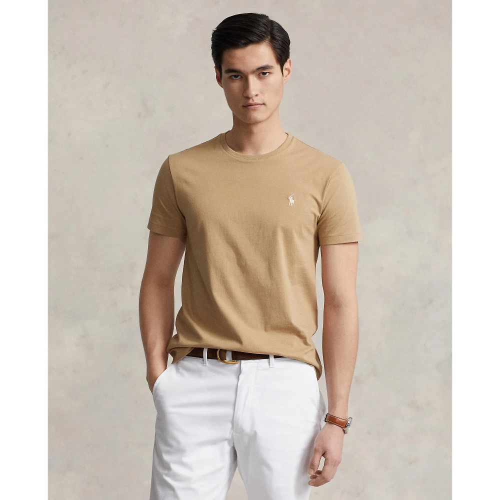 Custom Slim Fit Jersey T-shirt με στρογγυλή λαιμόκοψη Polo Ralph Lauren