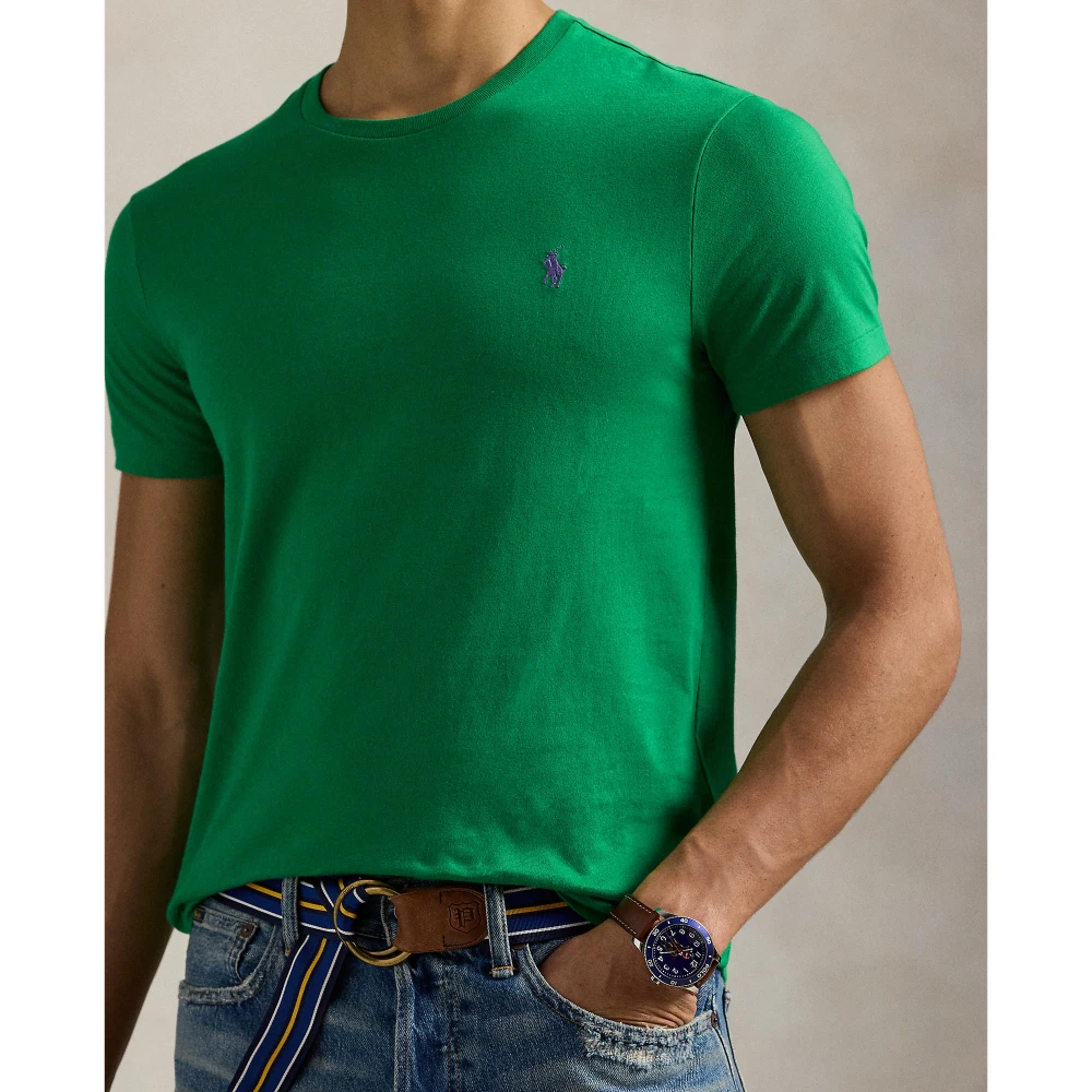 Custom Slim Fit Jersey T-shirt με στρογγυλή λαιμόκοψη Polo Ralph Lauren