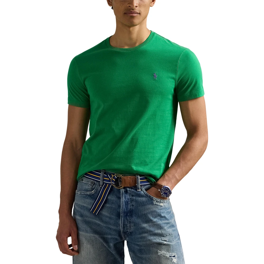 Custom Slim Fit Jersey T-shirt με στρογγυλή λαιμόκοψη Polo Ralph Lauren