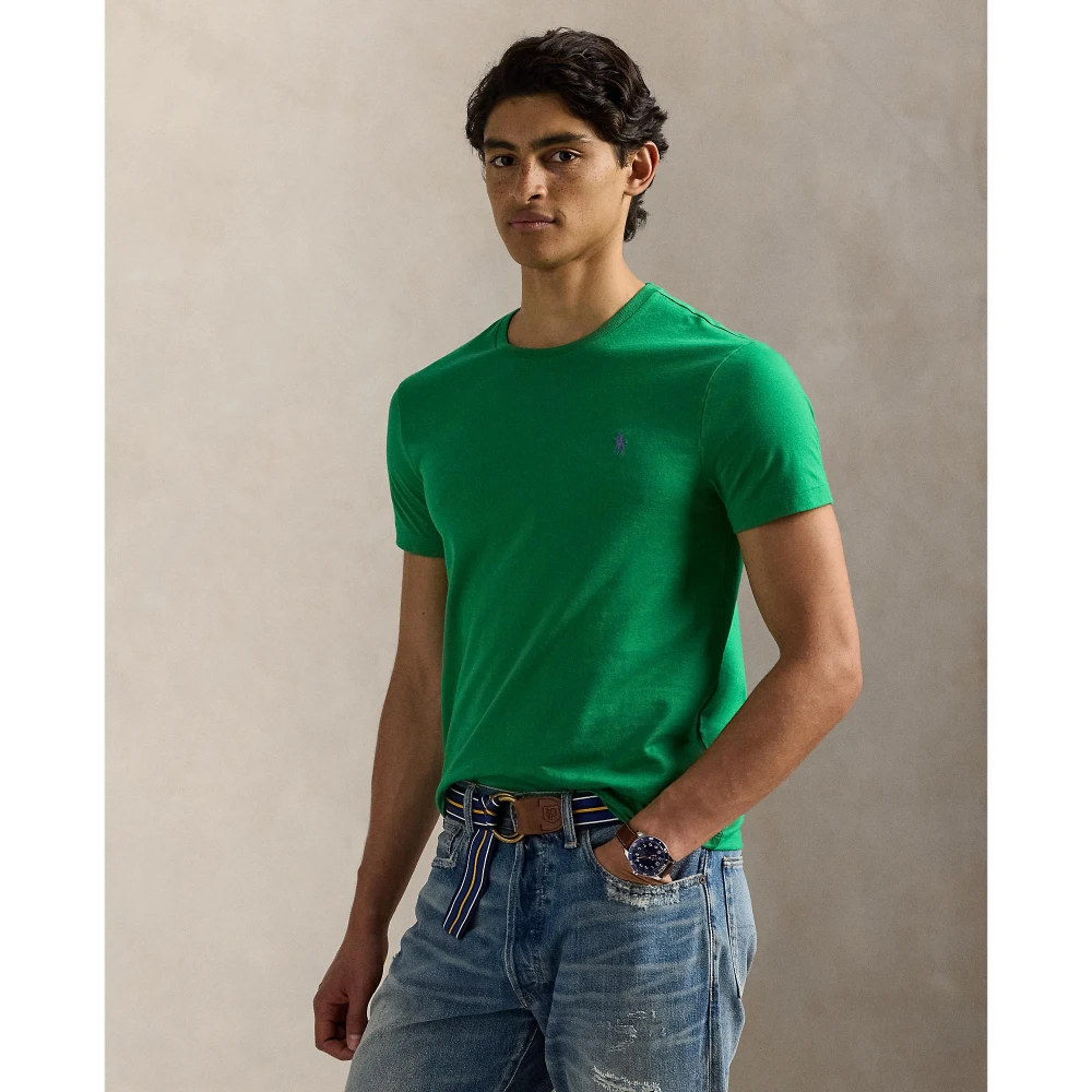 Custom Slim Fit Jersey T-shirt με στρογγυλή λαιμόκοψη Polo Ralph Lauren