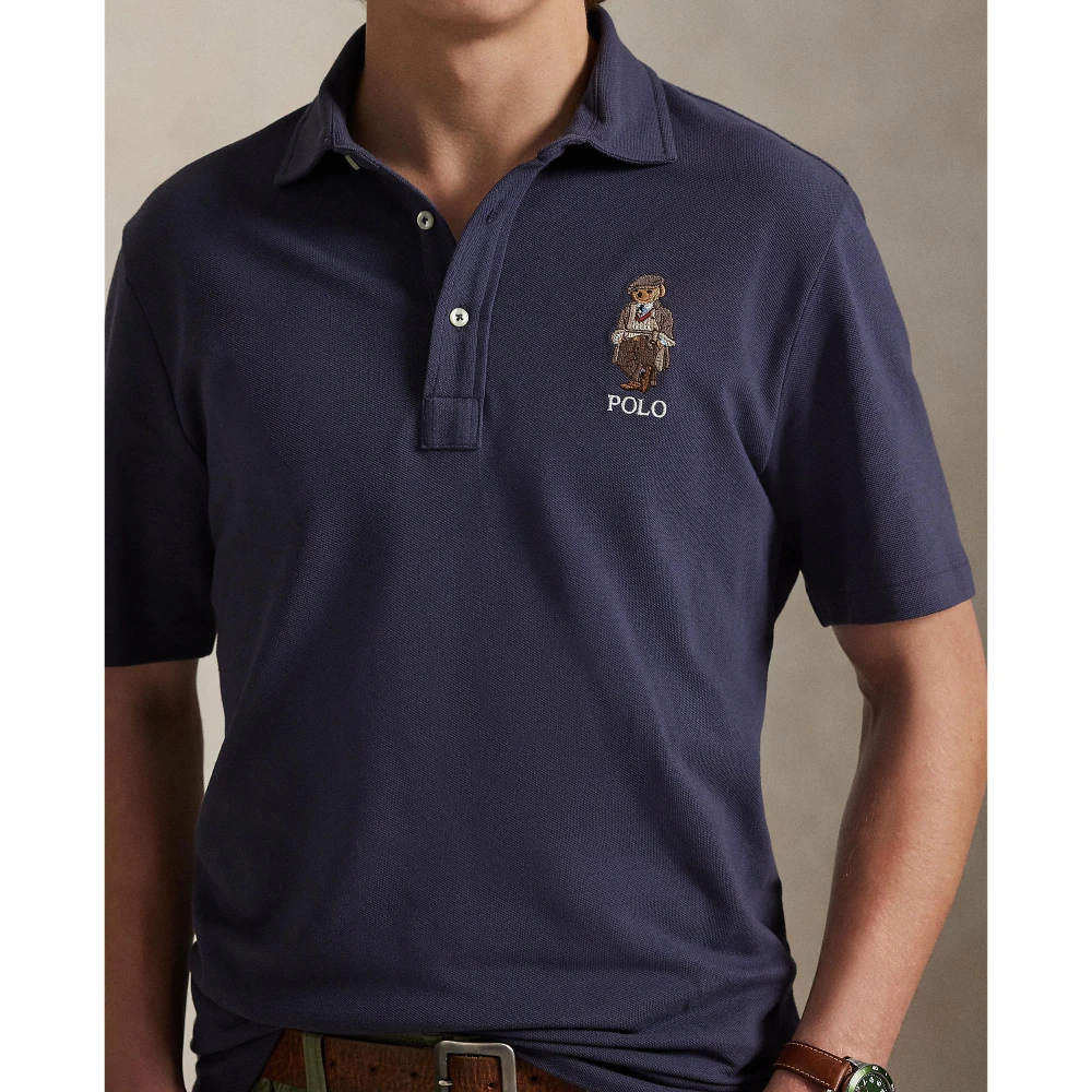 Custom Slim Polo Bear Mesh Polo Shirt Polo Ralph Lauren