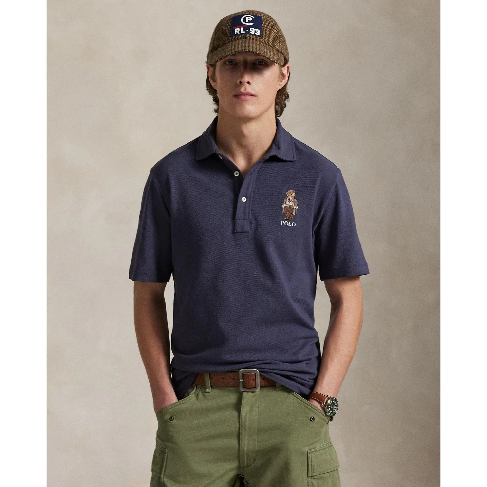 Custom Slim Polo Bear Mesh Polo Shirt Polo Ralph Lauren