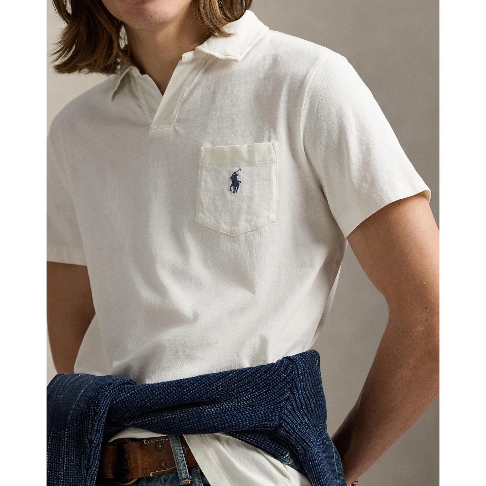 Standard Fit Polo Shirt από βαμβάκι-λινό Polo Ralph Lauren