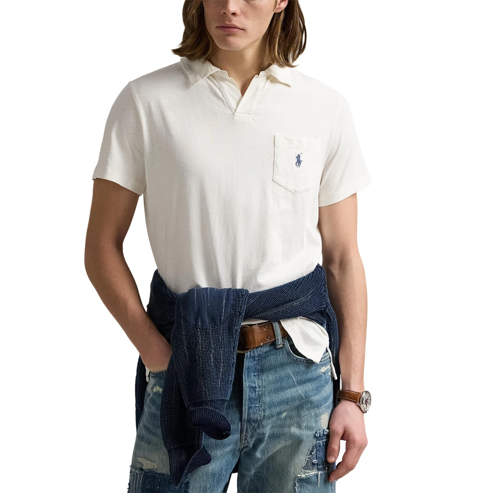 Standard Fit Polo Shirt από βαμβάκι-λινό Polo Ralph Lauren