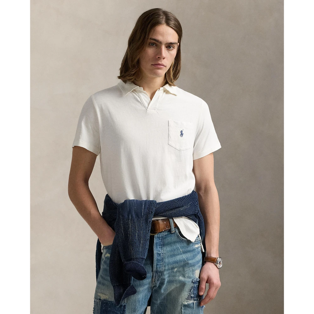 Standard Fit Polo Shirt από βαμβάκι-λινό Polo Ralph Lauren
