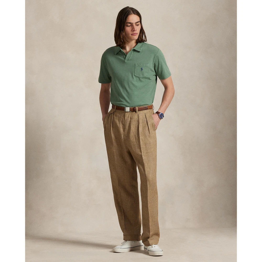 Standard Fit Polo Shirt από βαμβάκι-λινό Polo Ralph Lauren