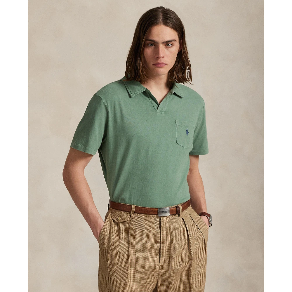 Standard Fit Polo Shirt από βαμβάκι-λινό Polo Ralph Lauren