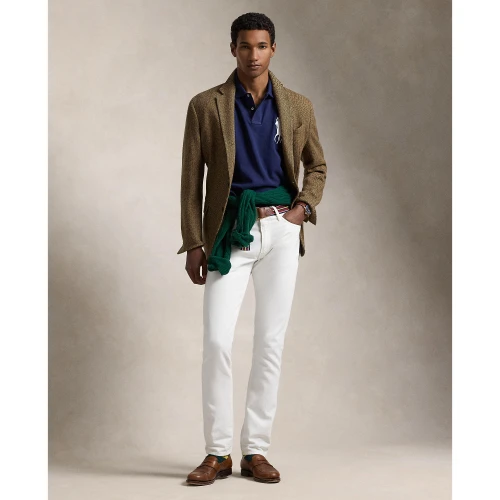 Custom Slim Fit Mesh Polo Shirt με μεγάλο λογότυπο Pony Polo Ralph Lauren