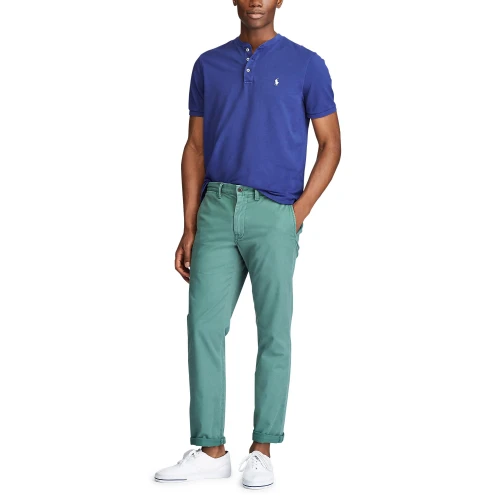 Παντελόνι Chino Stretch Straight Fit με Ξέβαμμα Polo Ralph Lauren