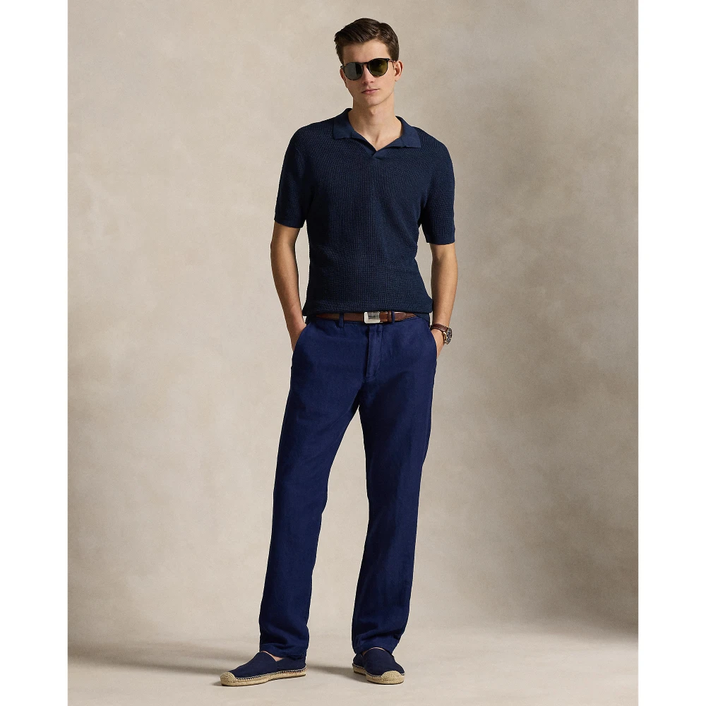 Παντελόνι Straight Fit από Ύφασμα Twill με Σχέδιο Καρό Houndstooth Polo Ralph Lauren