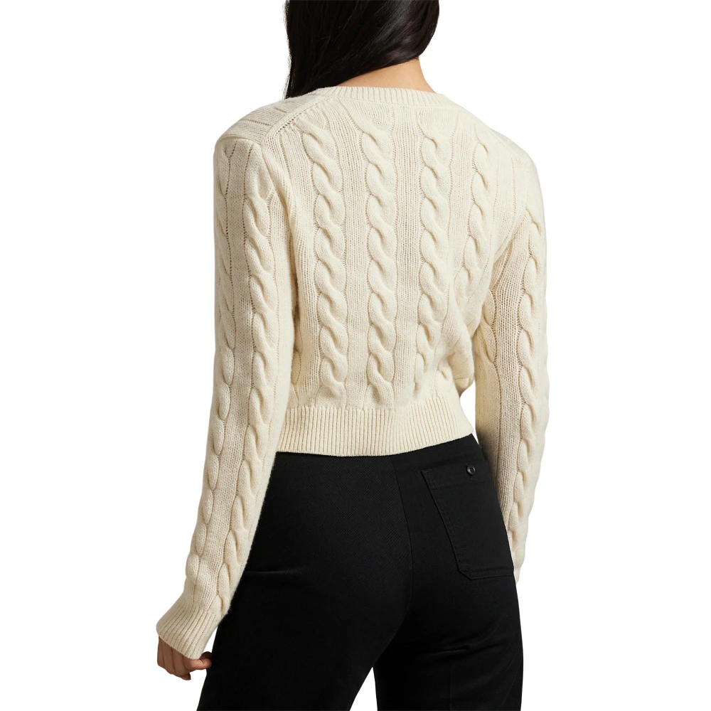 Cardigan με πλεξούδα από μάλλινο και κασμίρι Polo Ralph Lauren.