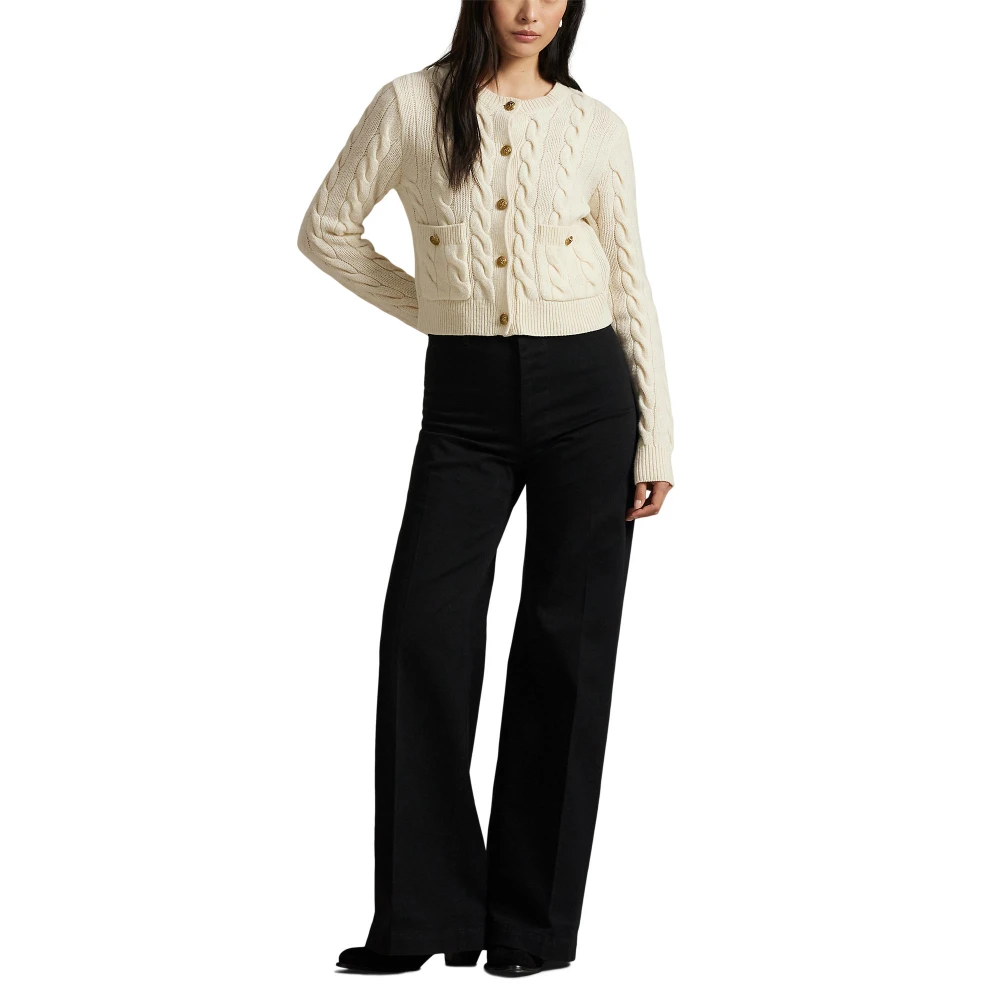 Cardigan με πλεξούδα από μάλλινο και κασμίρι Polo Ralph Lauren.