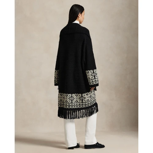 Cardigan με γιακά-κασκόλ από μάλλινο μείγμα Polo Ralph Lauren.