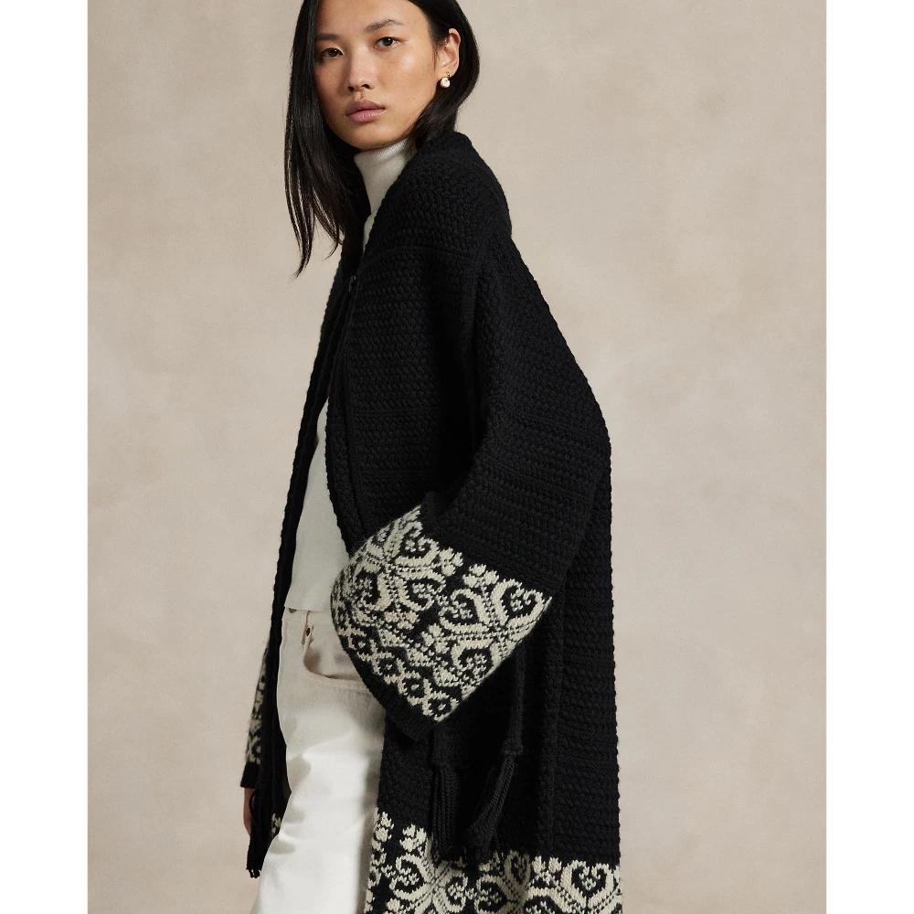 Cardigan με γιακά-κασκόλ από μάλλινο μείγμα Polo Ralph Lauren.