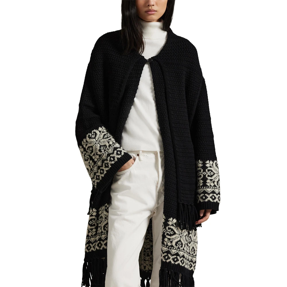 Cardigan με γιακά-κασκόλ από μάλλινο μείγμα Polo Ralph Lauren.