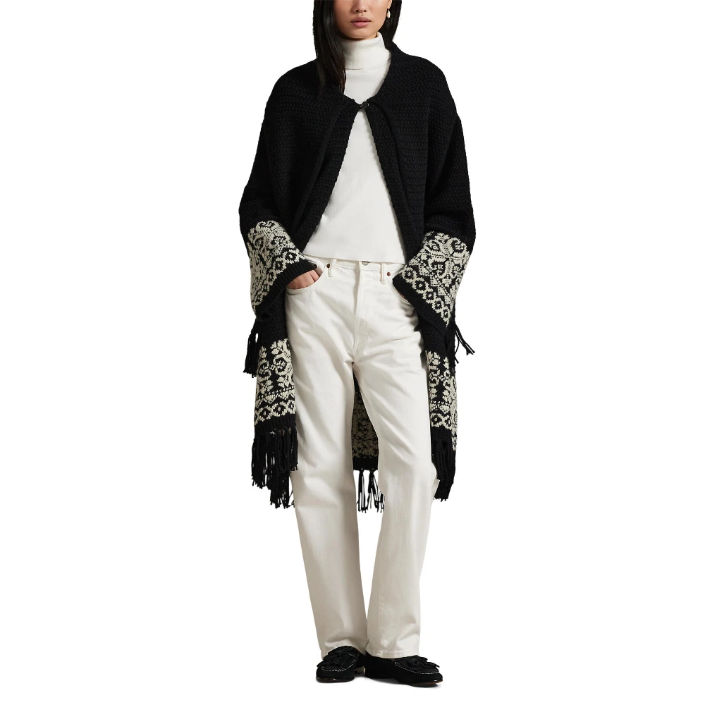 Cardigan με γιακά-κασκόλ από μάλλινο μείγμα Polo Ralph Lauren.