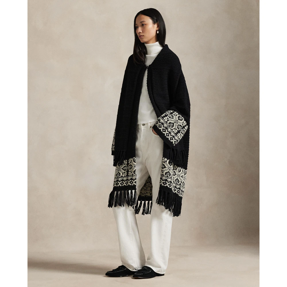 Cardigan με γιακά-κασκόλ από μάλλινο μείγμα Polo Ralph Lauren.