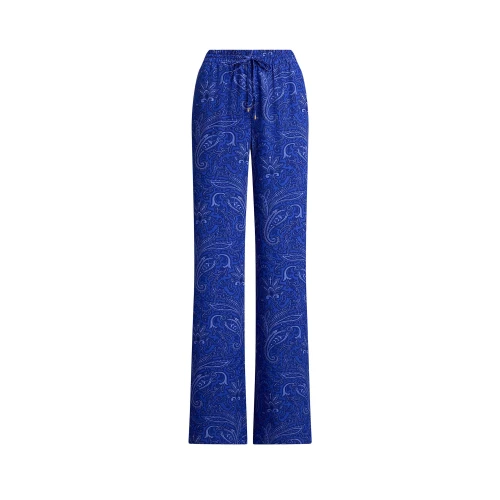 Γυναικείο Τζιν Παντελόνι Lauren Ralph Lauren Ψηλόμεσο με Φαρδύ Ποδόγυρο σε Απόχρωση Galvin Wash