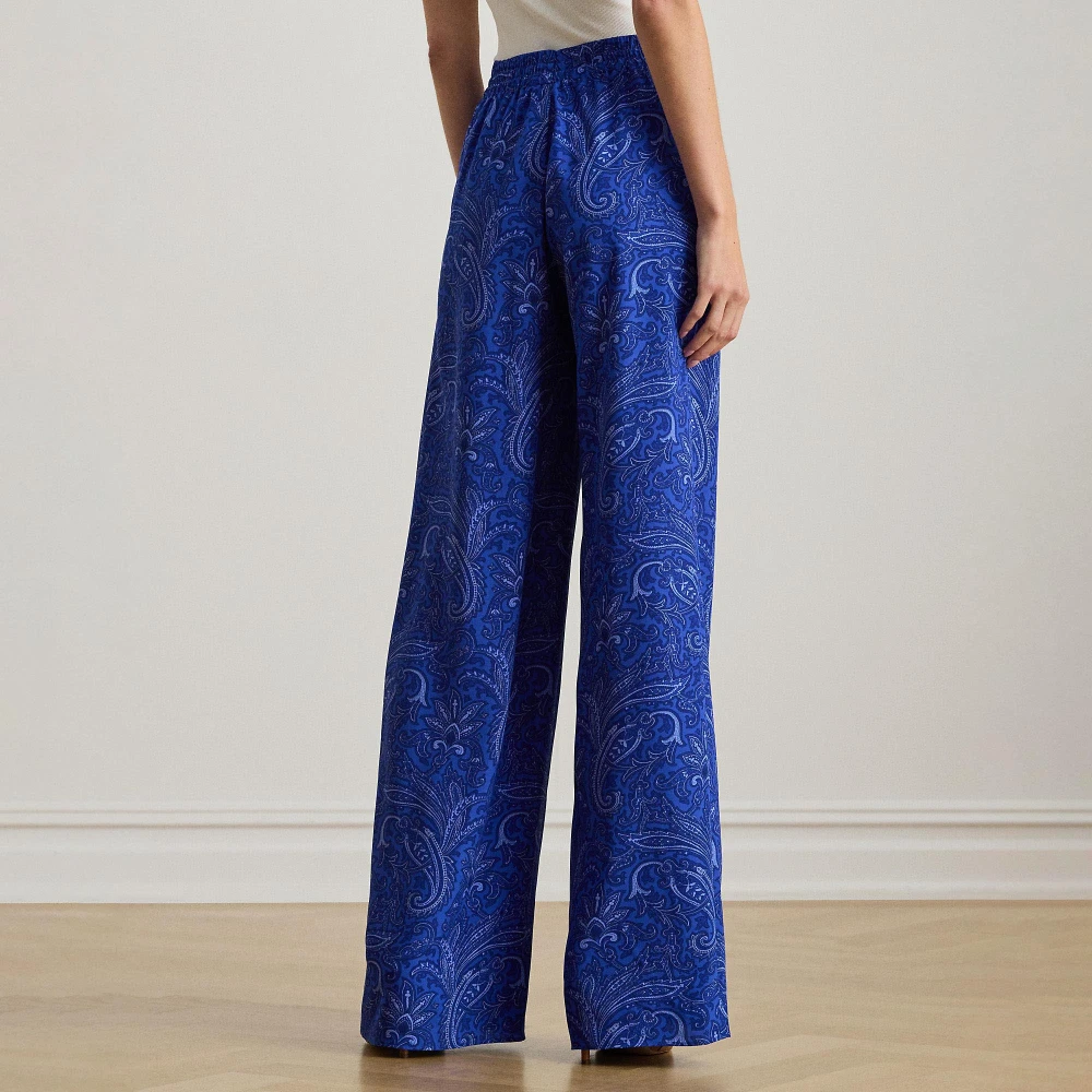 Γυναικείο Τζιν Παντελόνι Lauren Ralph Lauren Ψηλόμεσο με Φαρδύ Ποδόγυρο σε Απόχρωση Galvin Wash