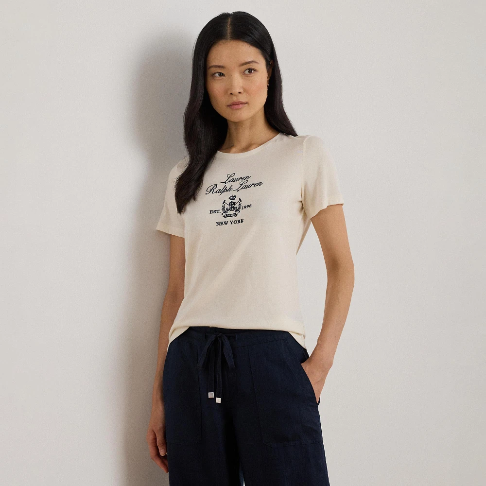 Γυναικείο T-Shirt Lauren Ralph Lauren με Κέντημα Crest